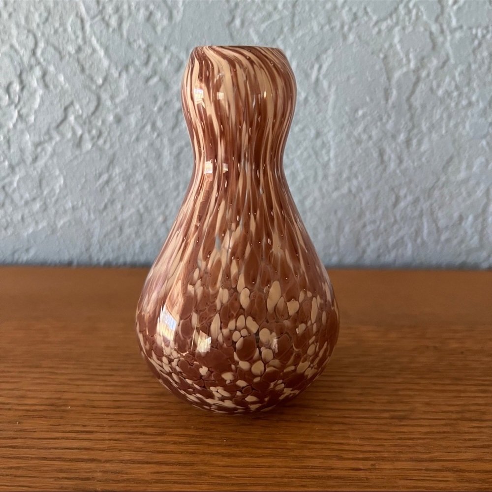 Vintage Hand Blown Art Glass Bud Vase